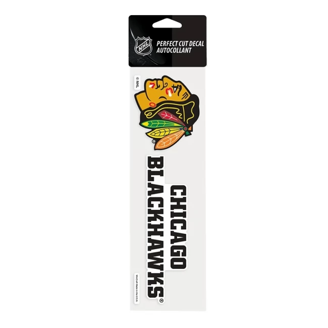 Samolepka 25 x 7,5 CHI Perfect Cut Decal TEAM Chicago Blackhawks