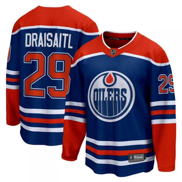 Dres domácí EDM D29 Leon Draisaitl Blue Breakaway Edmonton Oilers