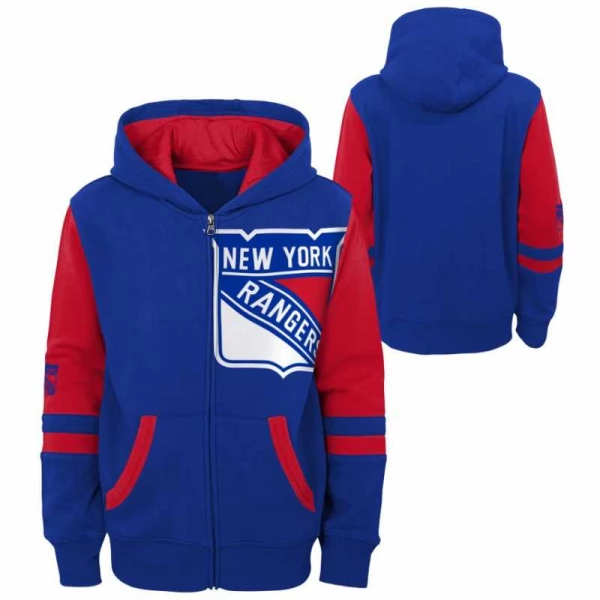 Mikina dětská NYR Faceoff Full Zip Fleece New York Rangers