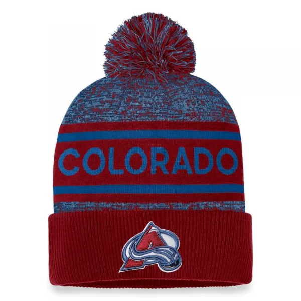 Kulich COL 23 Authentic Pro Rink Heathered Cuffed Pom Knit Colorado Avalanche