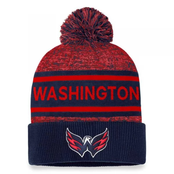 Kulich WAS 23 Authentic Pro Rink Heathered Cuffed Pom Knit Washington Capitals