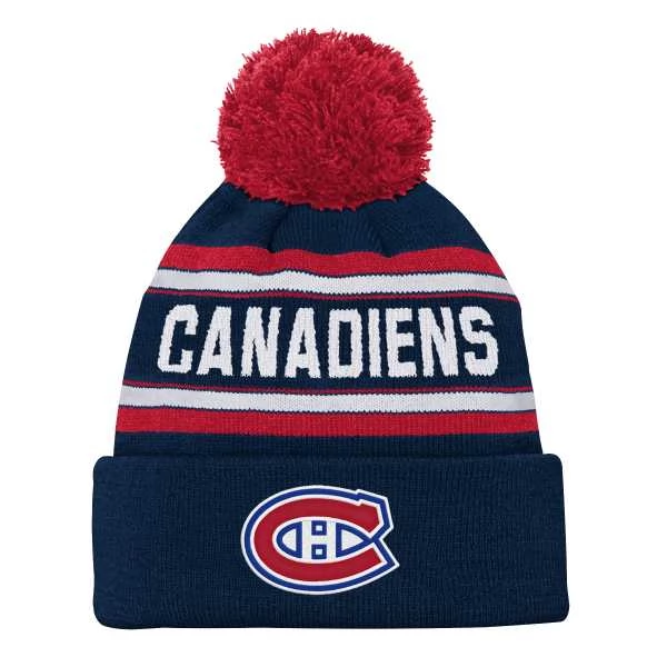 Kulich dětský MON Jacquard Cuffed Knit With Pom Montreal Canadiens