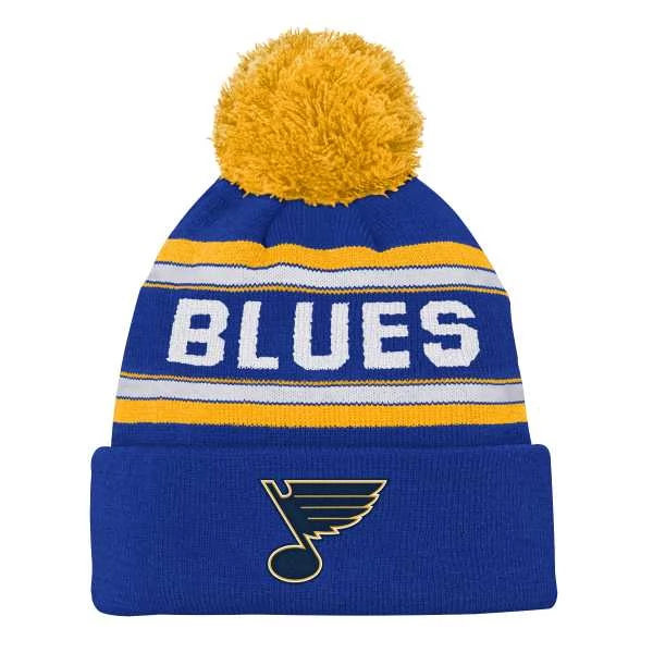 Kulich Junior STL Jacquard Cuffed Knit With Pom St. Louis Blues