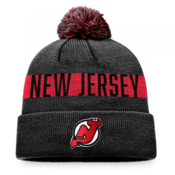 Kulich NJD Fundamental Cuff with Pom New Jersey Devils