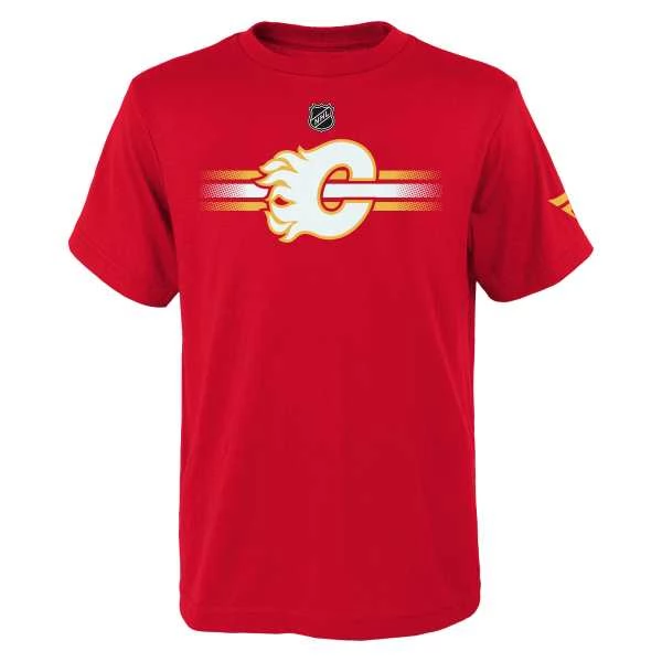 Tričko young adult CAL Main Apro Logo S/S Cotton Home Calgary Flames