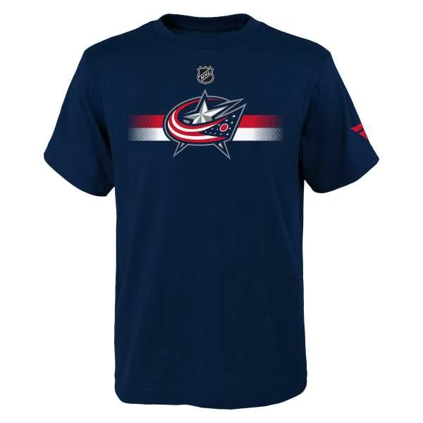 Tričko young adult CBJ Main Apro Logo S/S Cotton Home Columbus Blue Jackets